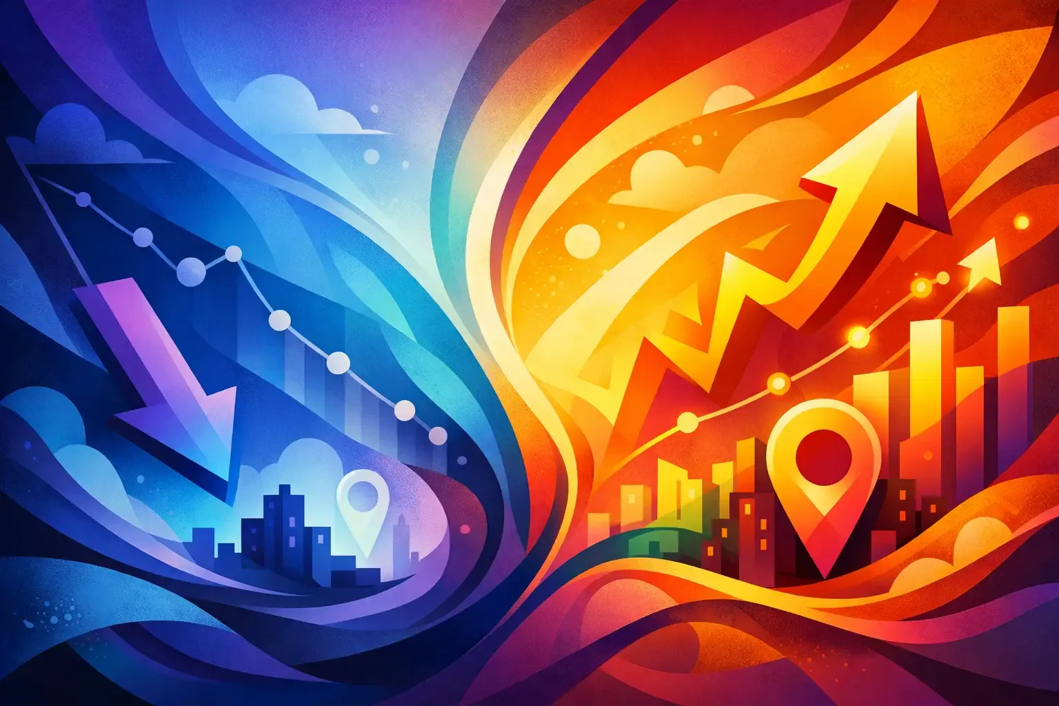Before and after local SEO ranking results
