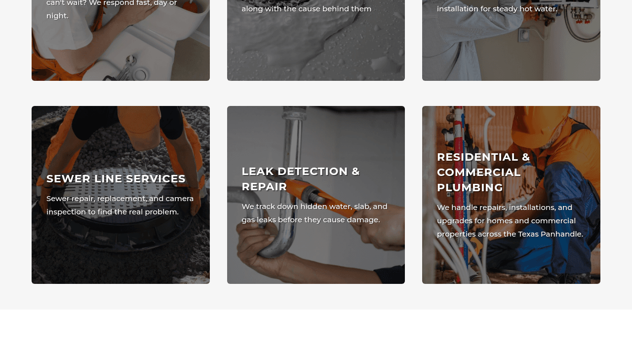 Jasper Plumbing lower page ending in a call to action