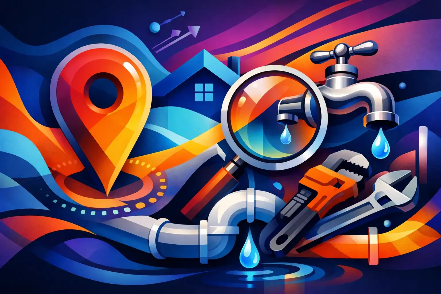 Local SEO results for a plumbing company