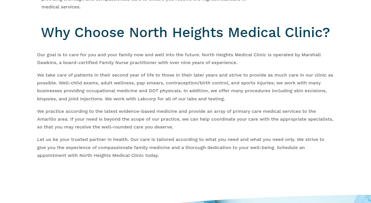 North Heights lower page with appointment booking and clinic details