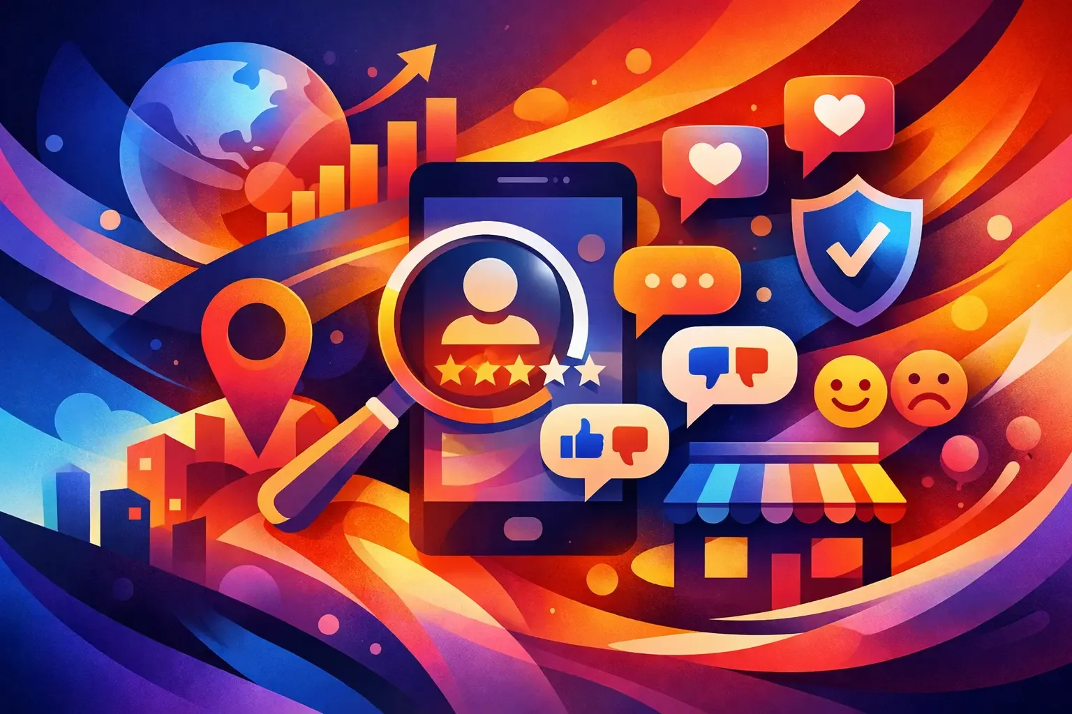 Managing online reviews and reputation for a local business