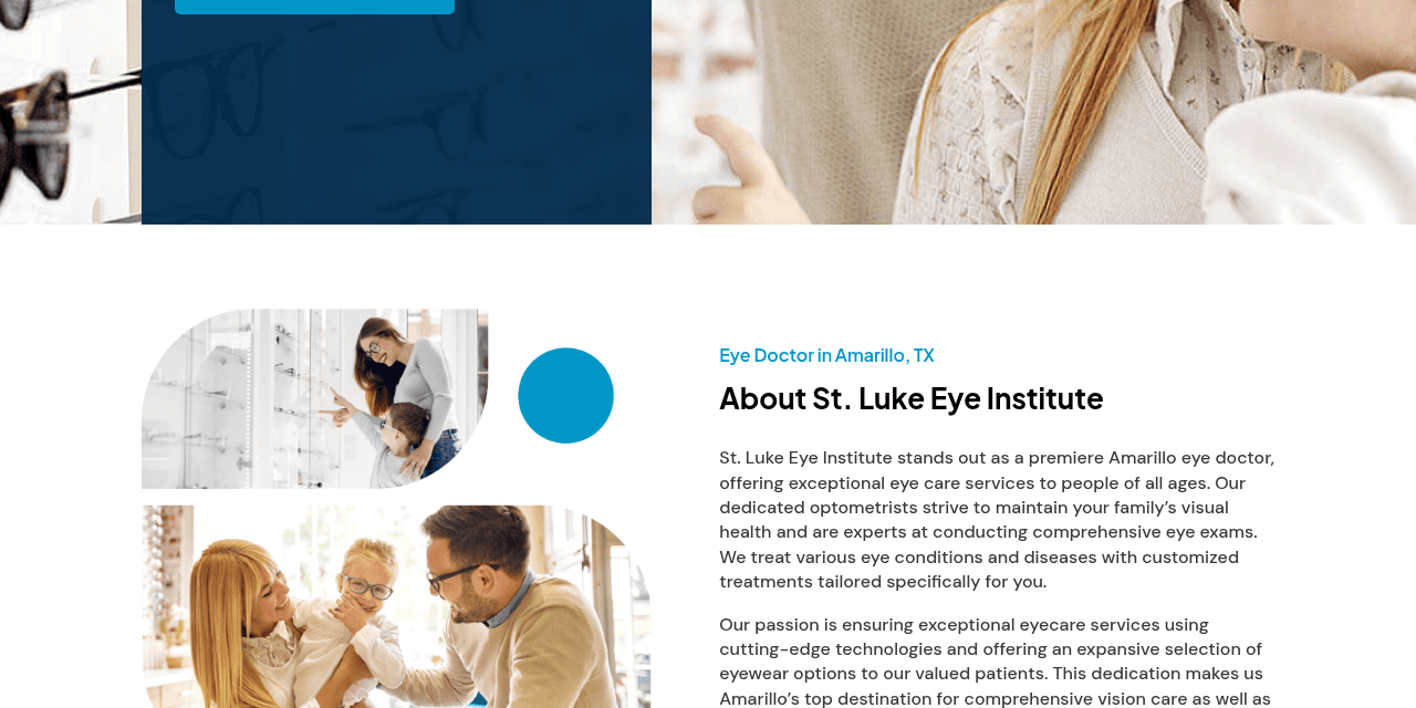 St. Luke Eye Institute homepage built around 'eye doctor near me' searches
