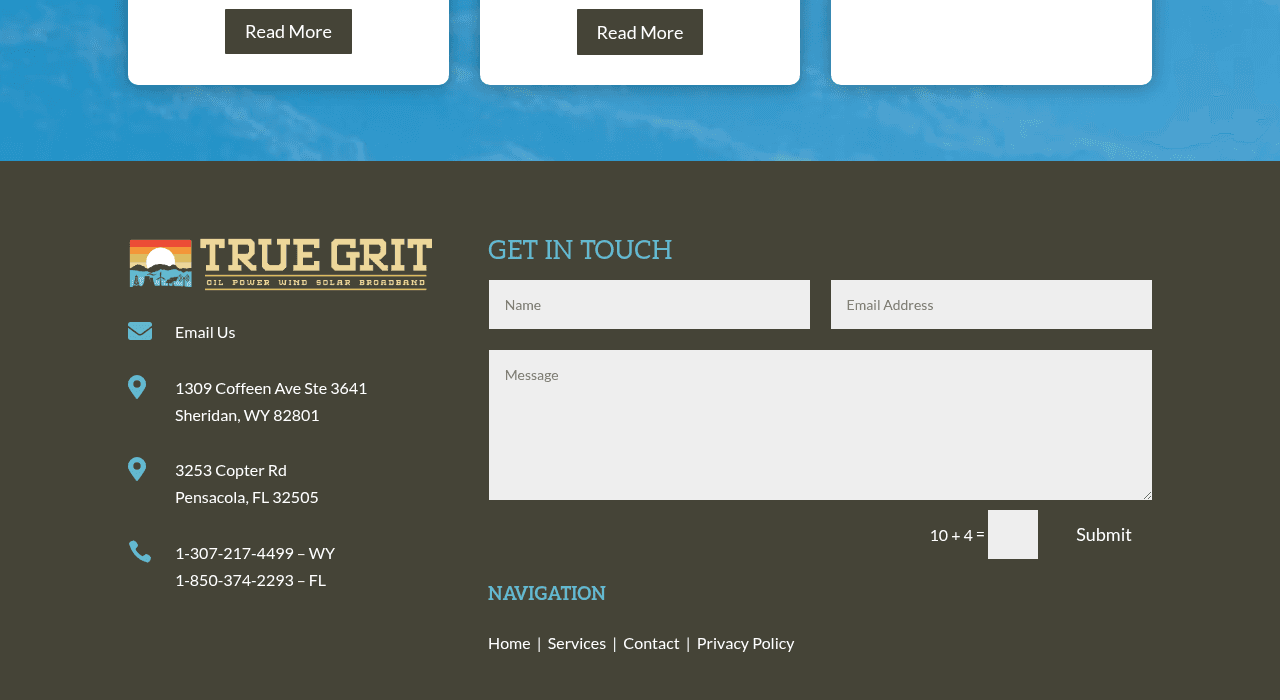 True Grit Industries lower page routing every service to a single contact point