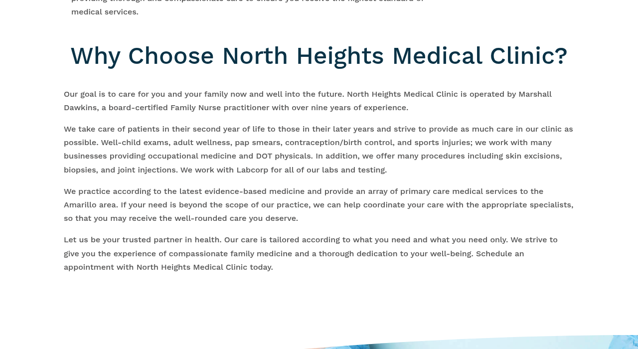 North Heights lower page with appointment booking and clinic details