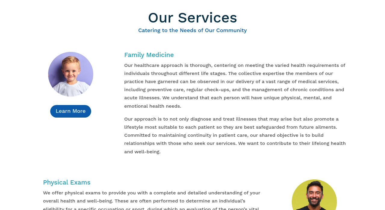 North Heights services section detailing its family-medicine care
