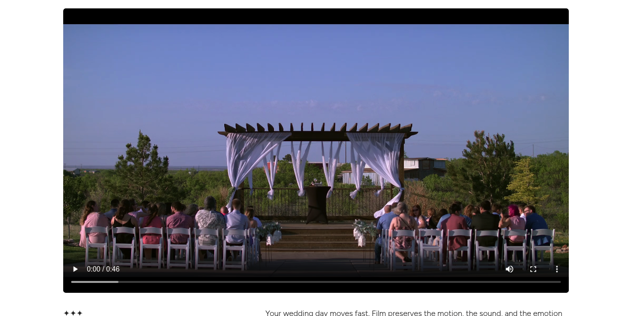 Solmates homepage, an Amarillo wedding videographer showcasing its films
