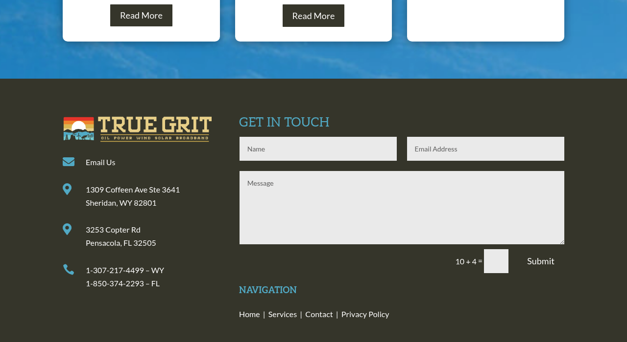 True Grit Industries lower page routing every service to a single contact point